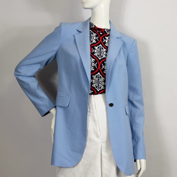 Calvin Klein Powder Blue Single-Breasted Blazer - Picture 1 of 7